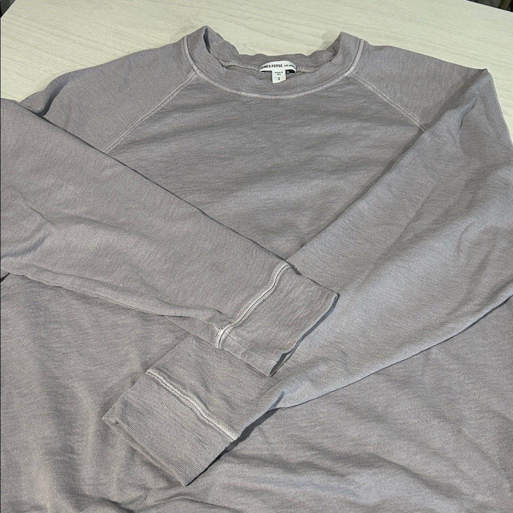 James Perse Heather Gray Crewneck French terry sweatshirt